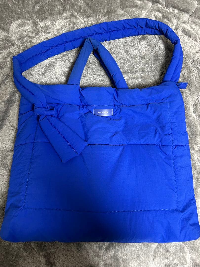 【美品】Maison Special Big Pillow Bag ブルー