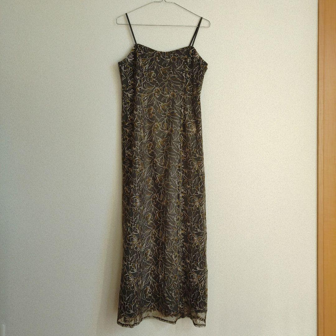 【etoll.】刺繍レースレイヤードドレス 結婚式 オケージョン