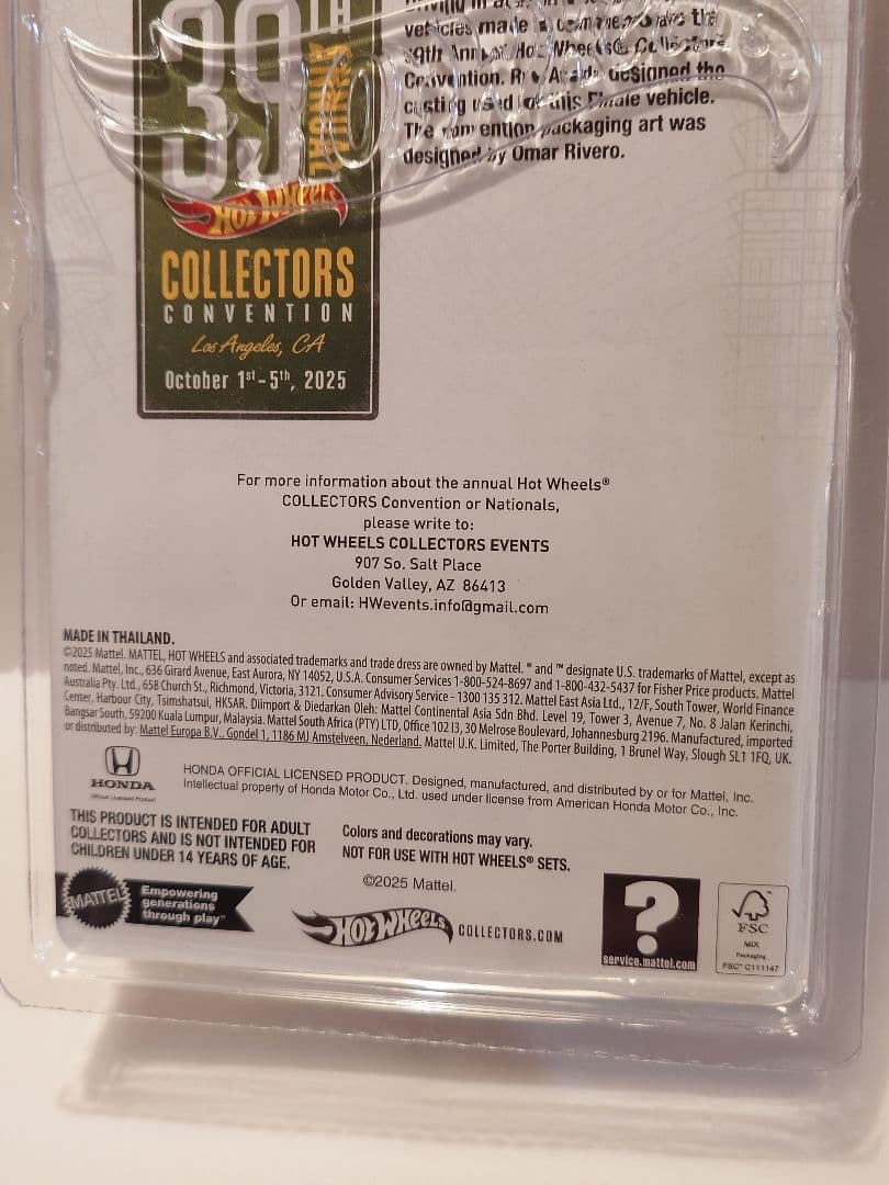 ホットウィール '99 ホンダ シビック タイプR (EK9) コンベンション