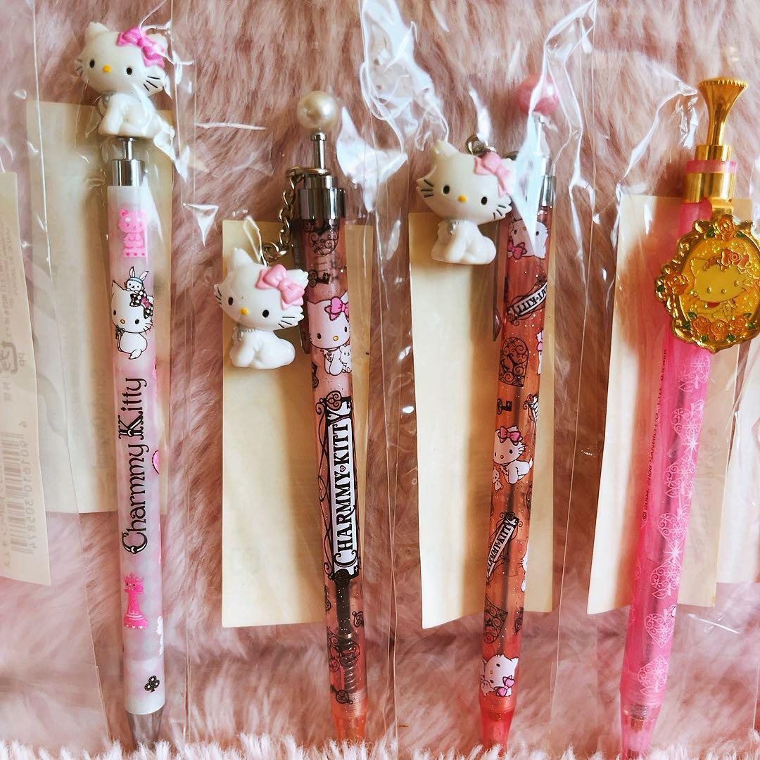 希少レア　チャーミーキティ　マスコット付きペン　まとめ売り　平成レトロ　サンリオ