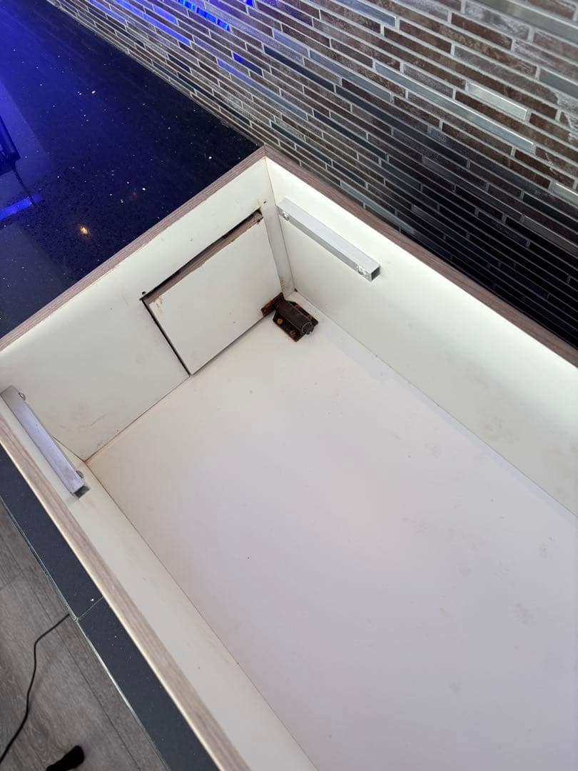 90㎝水槽　スリム水槽　オーダーメイド フード付　海水魚水槽　珊瑚　LEDセット