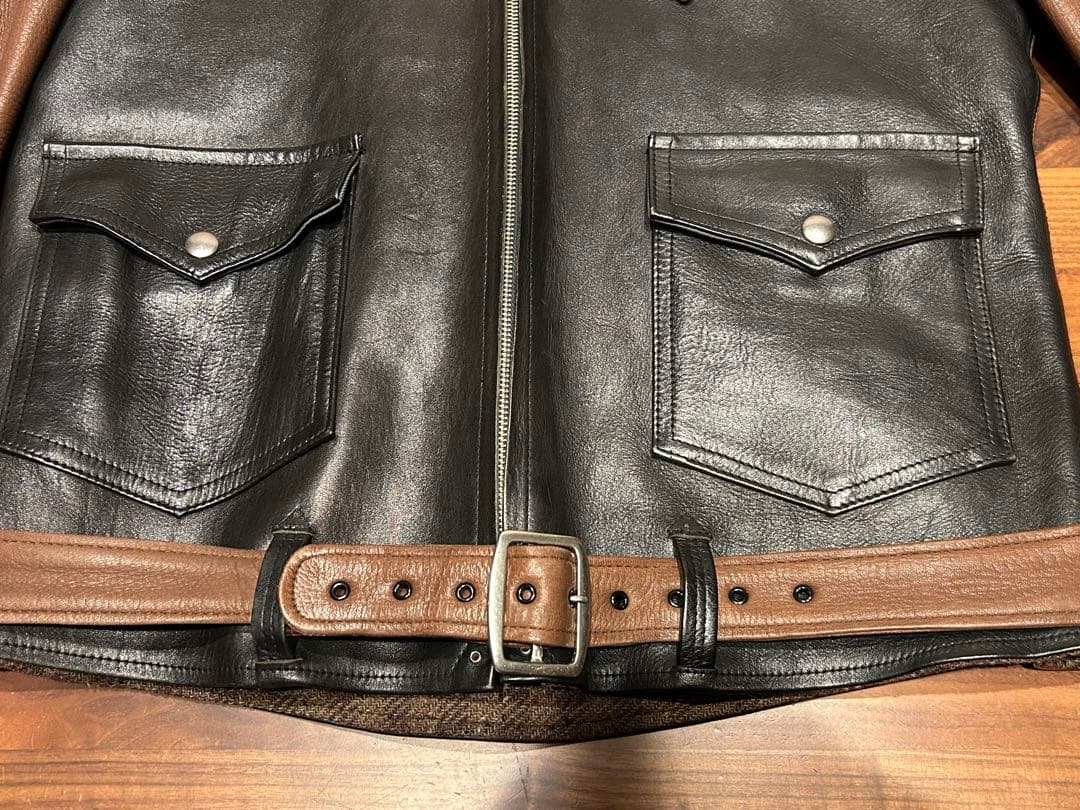 Heller's cafe ヘラーズカフェ モーターサイクルジャケット　38