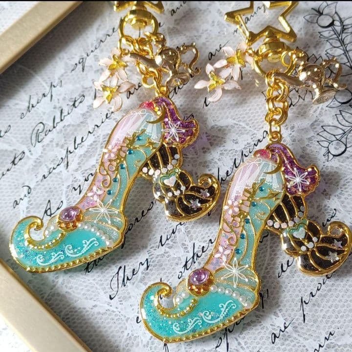 ♡プリンセス♡ハイヒール　アリス&うさぎ　他レジンキーホルダー計8点