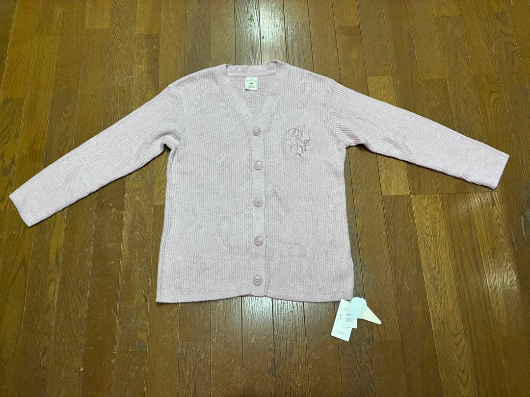 ジェラートピケ　カーディガンとズボンのセットアップ　薄いピンク