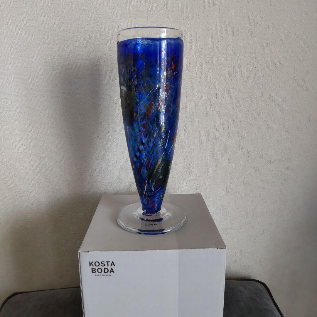 KOSTA BODA 青いガラス花瓶