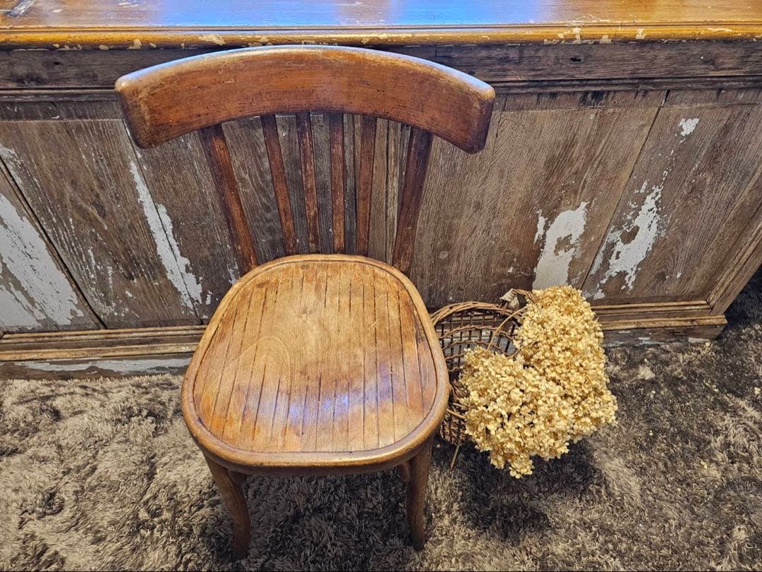 フランス　アンティーク　カフェチェアC　【送料込み】