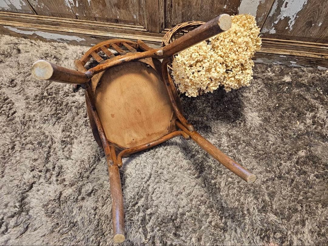 フランス　アンティーク　カフェチェアC　【送料込み】