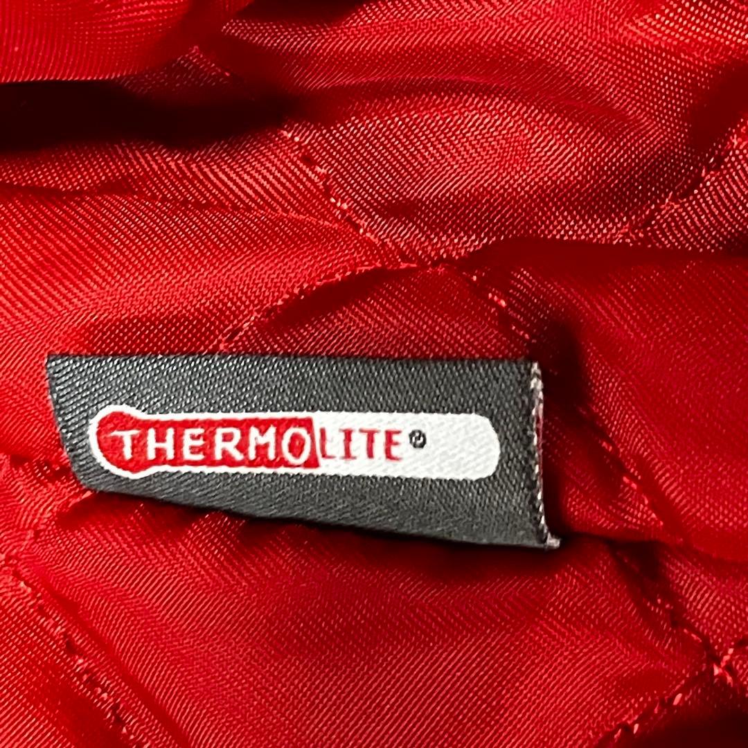 ナノユニバース ライダース L ラムレザー 黒×赤 キルティング サーモライト