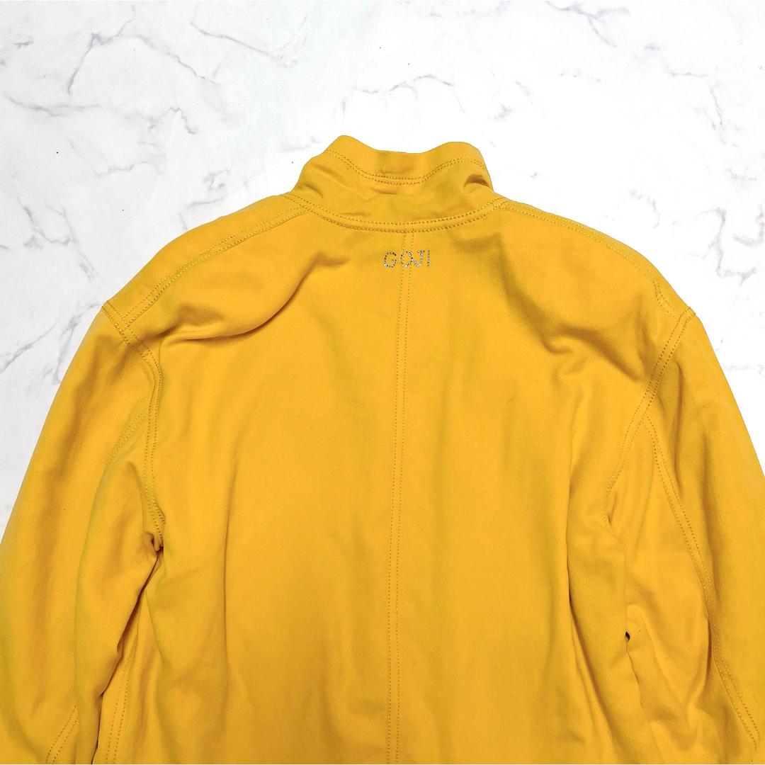 希少 伊太利屋 コート 動物ワッペン レモン色 裏総柄 レオパード XL相当