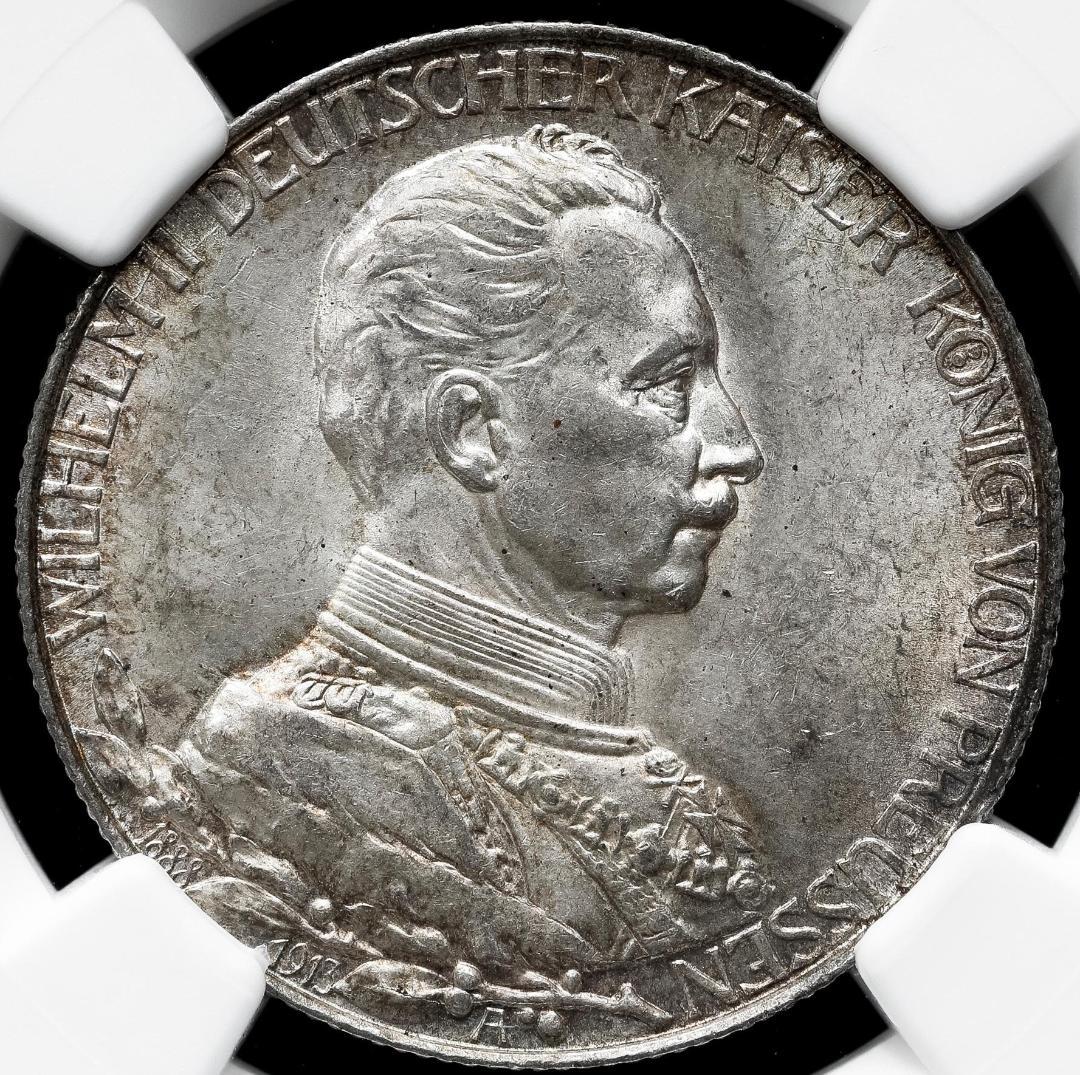 NGC-MS63 ドイツ　プロイセン 　ヴィルヘルム２世　1913A