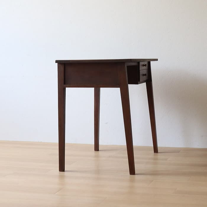 片袖机 古家具 木製 ヴィンテージ 真鍮金具 デスク