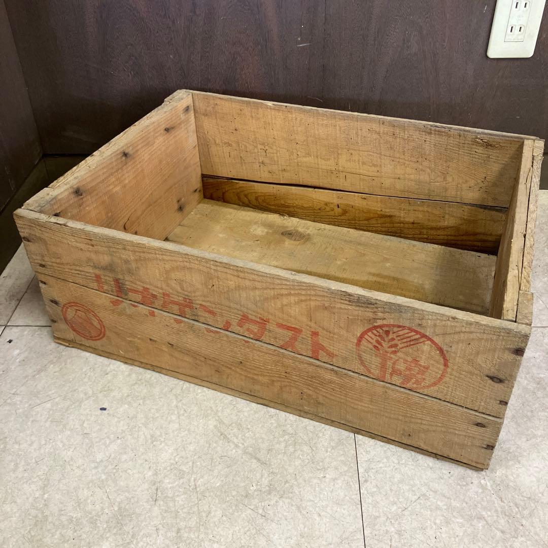 A-3 レトロ リオゲンダスト 木箱 昭和 アンカー印 ビンテージ 収納 古道具