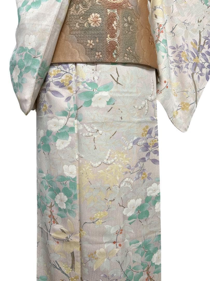 A30美品 訪問着 四季花付け下げ訪問着結婚式 披露宴 パーティー 結納 お茶会