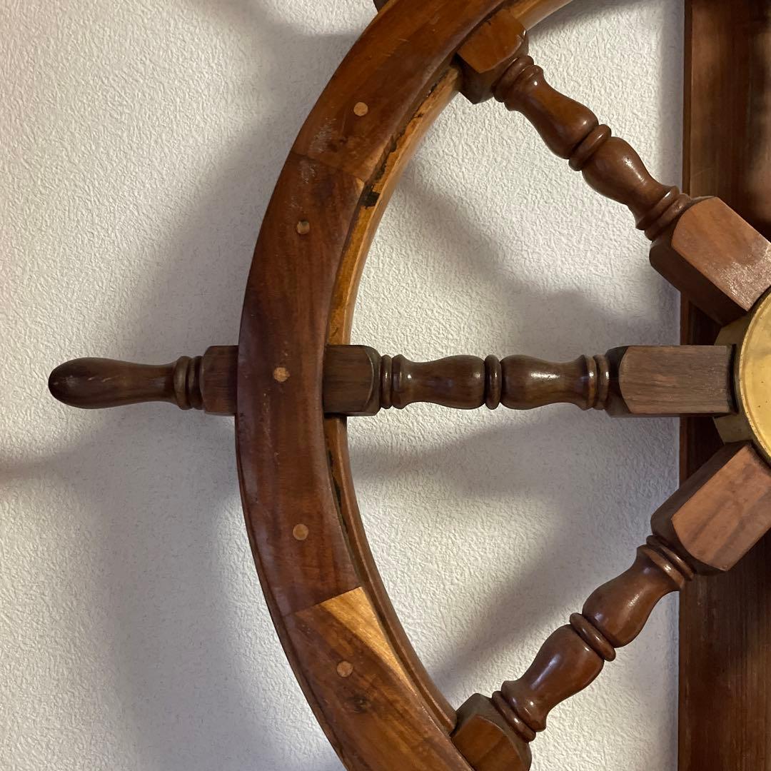 木製 舵輪 直径90cm ラット