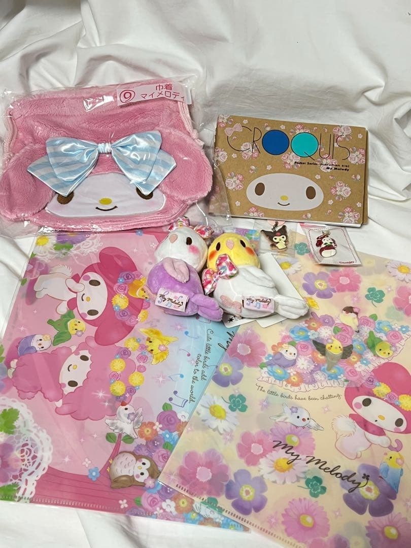 匿名配送/希少 マイメロディ＋クロミ&フレンズグッズ8点セット　チャーム当時物