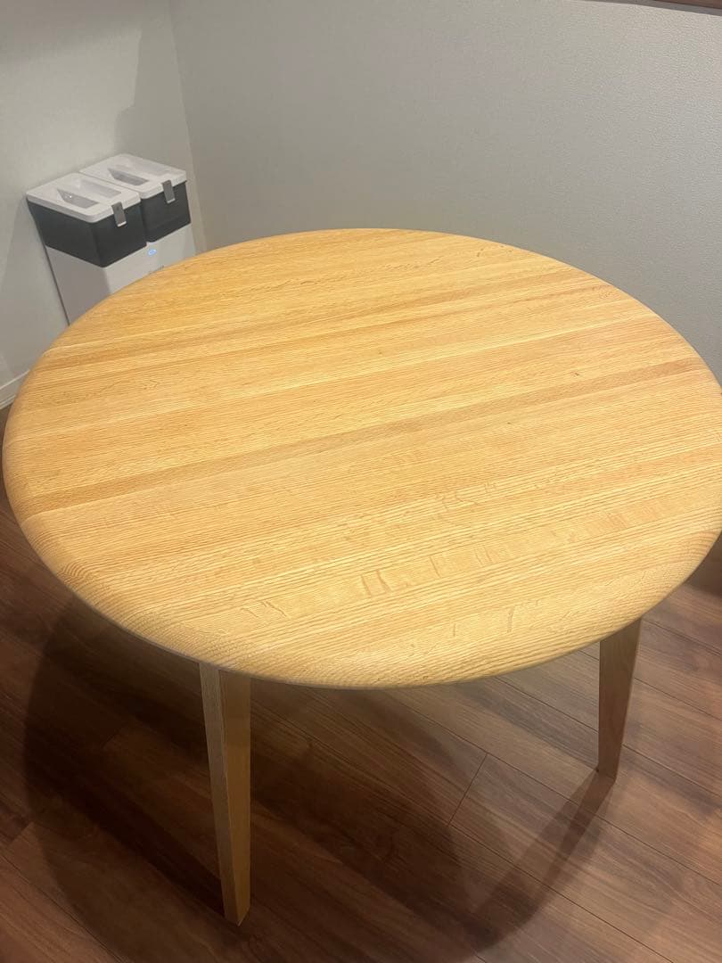 モモナチュラル 丸型ダイニングテーブル 円形 W950 ナチュラル