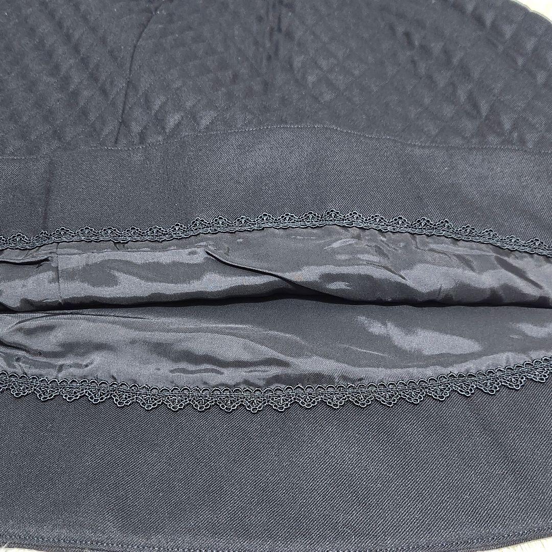 FOXEY キルティング スカート クロスフレア ブラック サイズ40