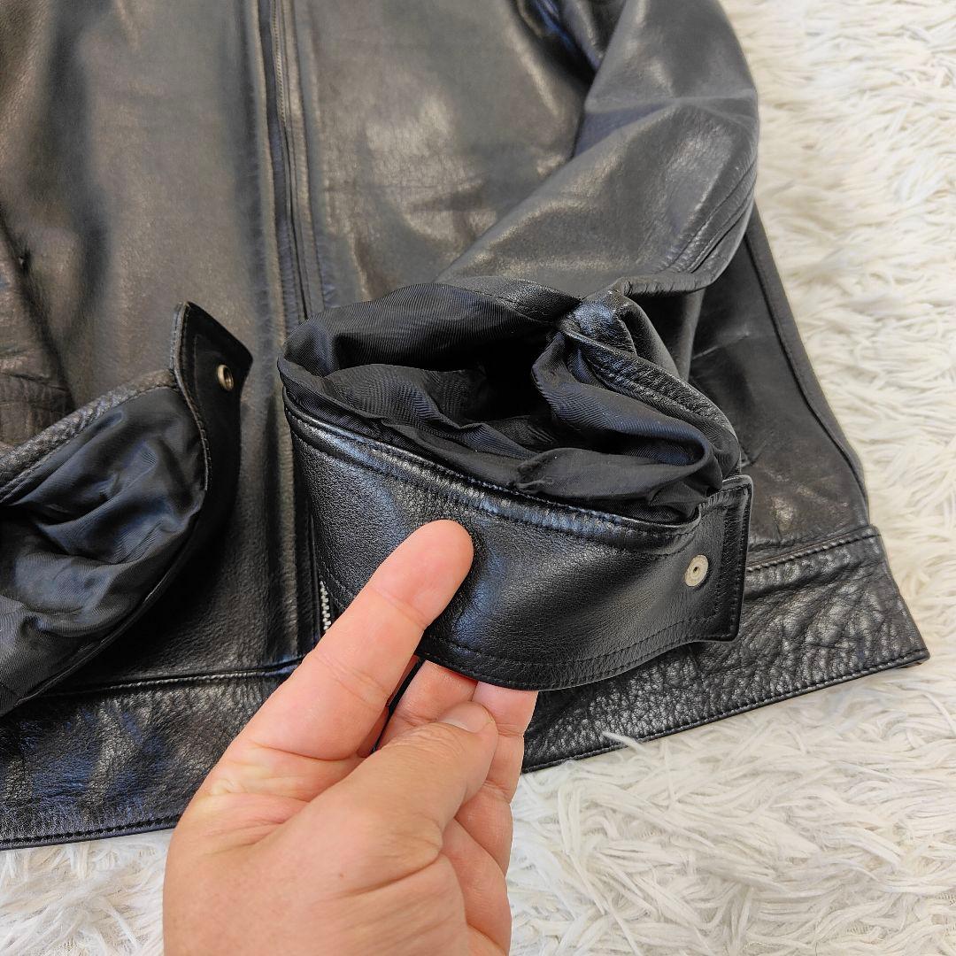 美品　牛革　ワコマリア GUILTY PARTIES ライダース ブラック