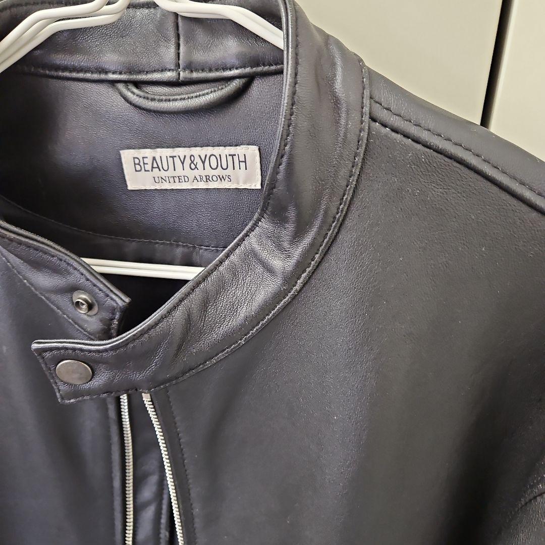 BEAUTY&YOUTH ブラックレザージャケット L