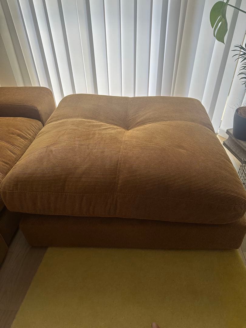 コーデュロイ　オットマン　スツール　新品未使用