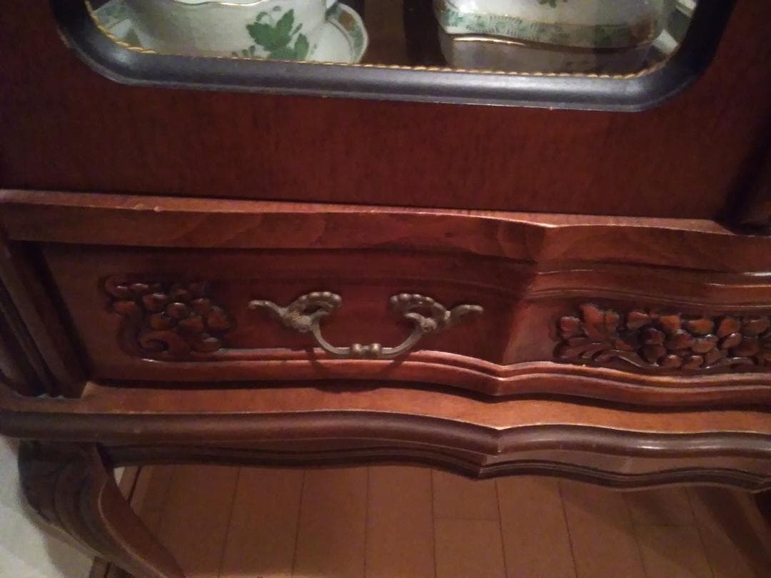 イタリア製 高級家具 クラウディオ社製 猫脚キャビネット ２ドア アンティーク調