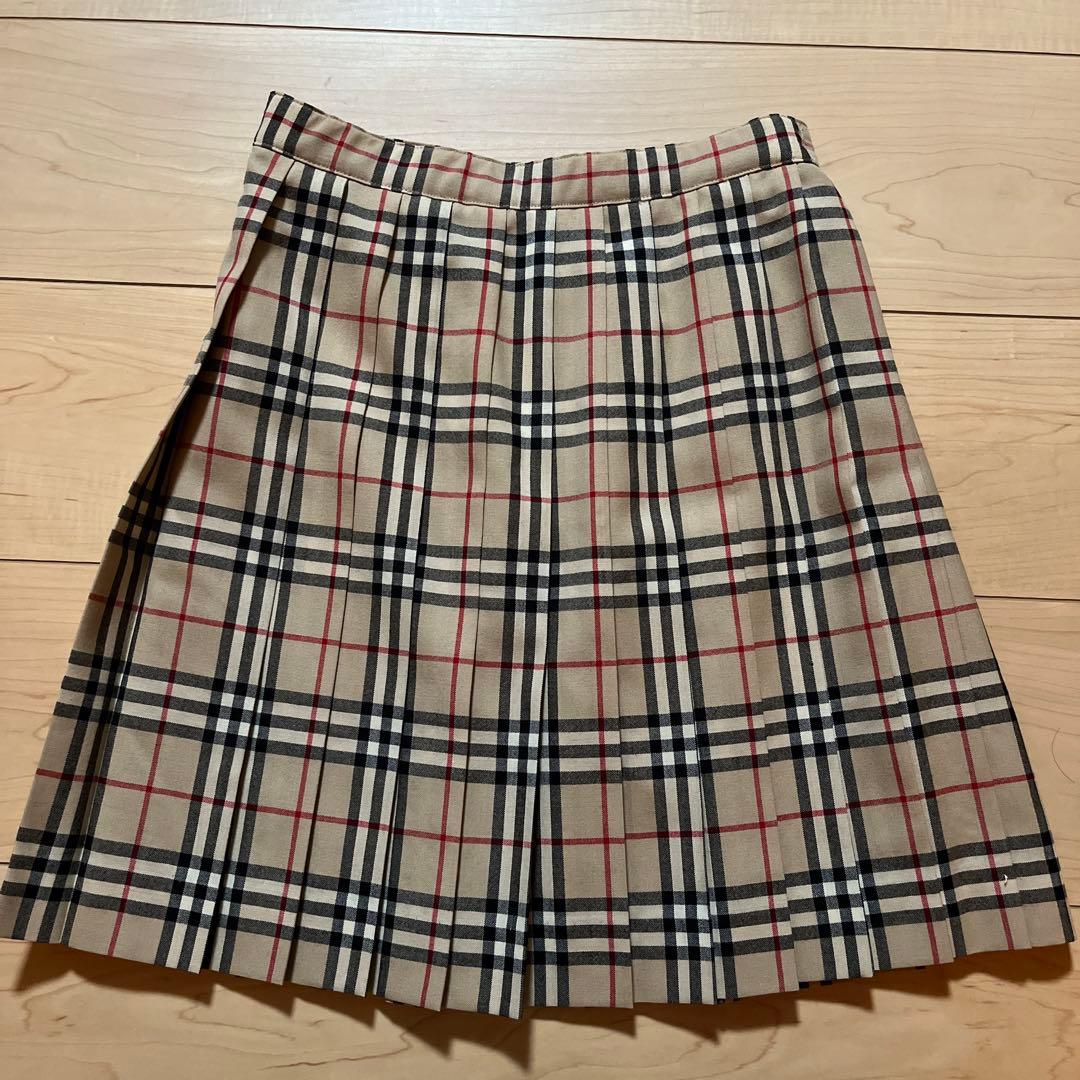 【美品】BURBERRYS ウール100% ノバチェック柄スカート 140cm