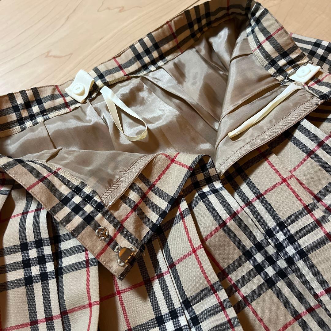 【美品】BURBERRYS ウール100% ノバチェック柄スカート 140cm