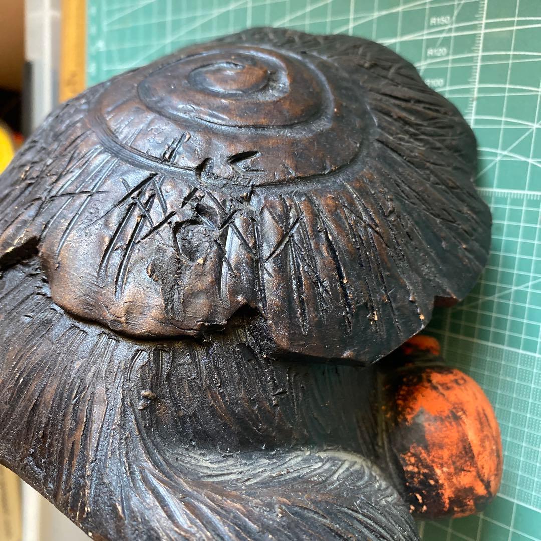 【詳細不明】たぬき置物 年代物