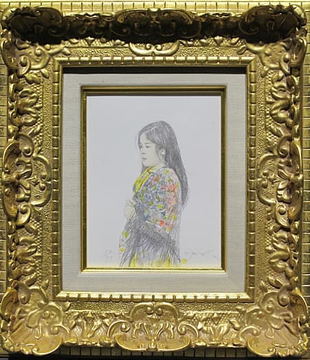 藤井勉【希望】 手彩色 リトグラフ