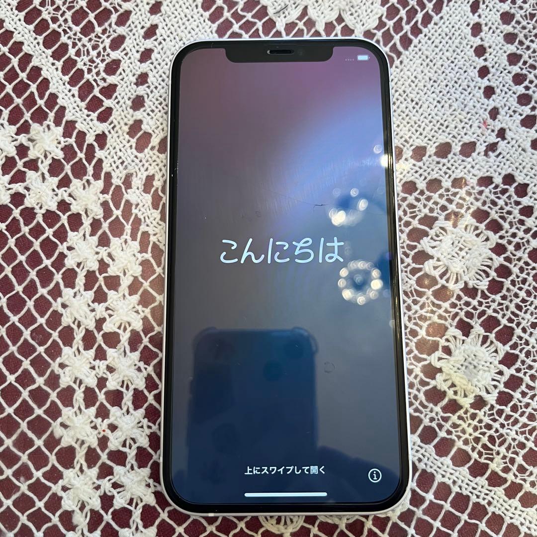 iPhone12 本体　64GB 純正バッテリー容量79% ホワイト×シルバー