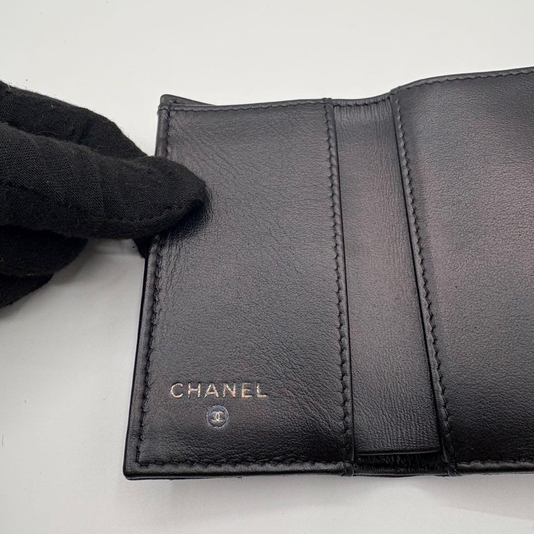 シャネル⭐︎キャビアスキン☆ボーイシャネル☆マトラッセ⭐︎三つ折り財布