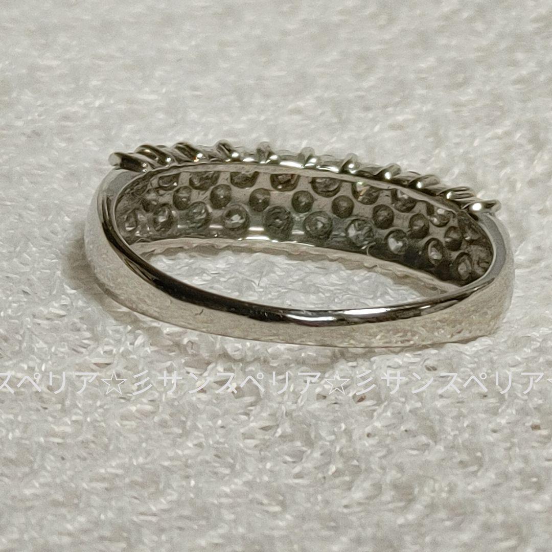 Pt900　ダイヤモンド1.00ctダブルライン リング