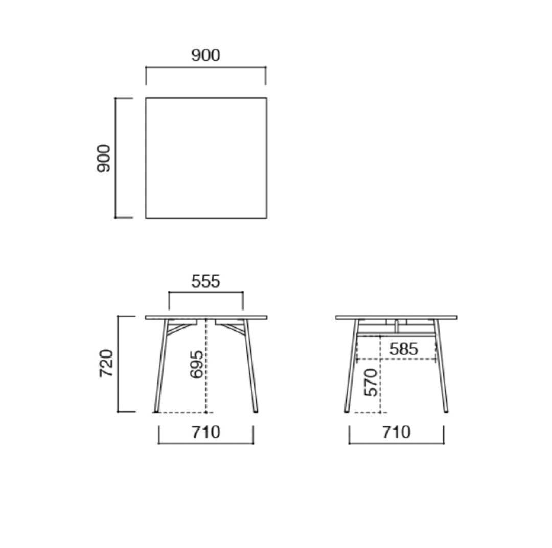 ダイニングテーブル IDEE / MATIN DINING TABLE 900