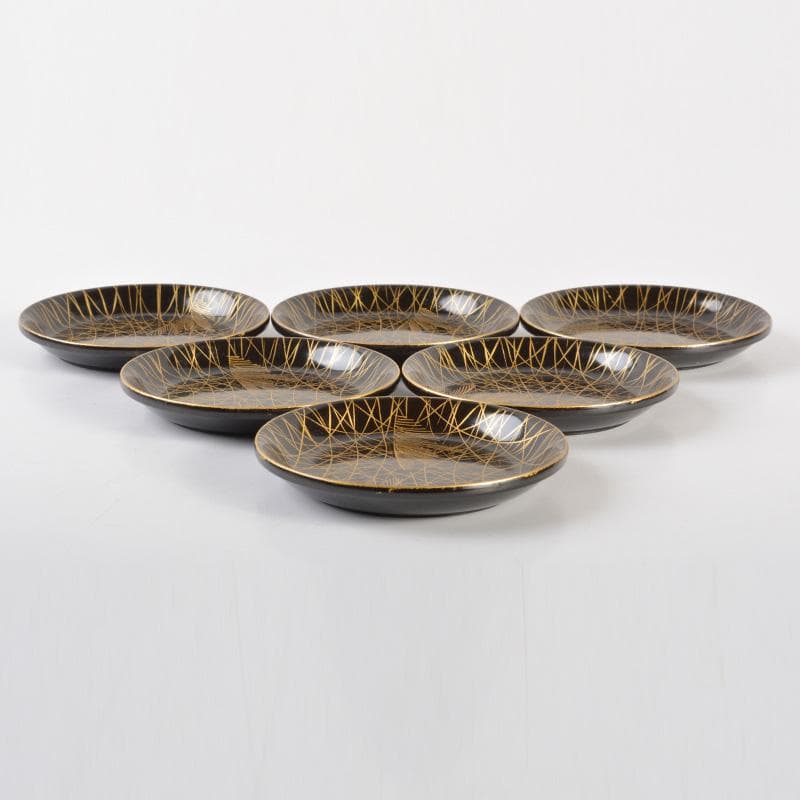 漆塗　黒漆　朱漆　金蒔絵　盃　十二客　時代箱付　V　6505