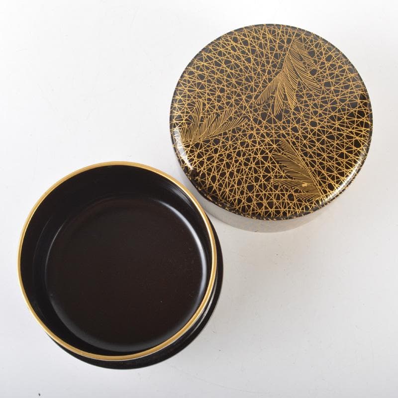 漆塗　黒漆　朱漆　金蒔絵　盃　十二客　時代箱付　V　6505