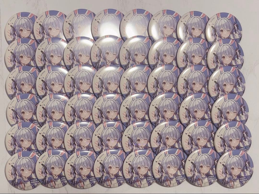 ホロライブ 兎田ぺこら 缶バッジ 48個