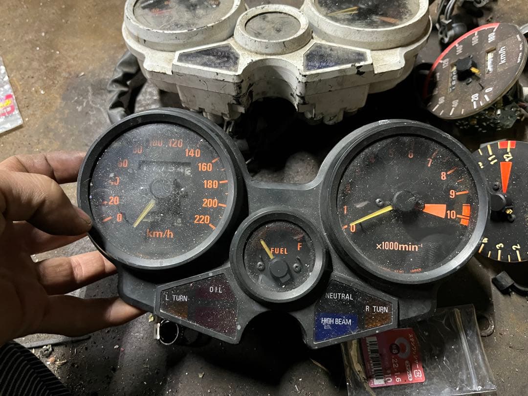 純正　CBX400F CBX550F メーター　オーバーホールベース　部品取