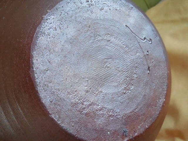 遺品整理品 備前焼 瑞穂作 壺 丸型壺 花器 花瓶 桐箱 古美術 華道 茶道