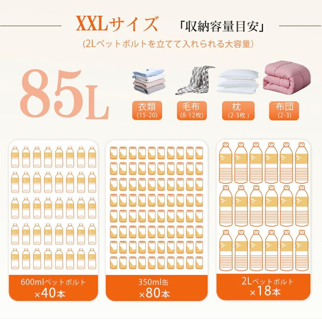 折りたたみ収納ボックス コンテナボックス キャスター付き 大容量 ホワイト 3個