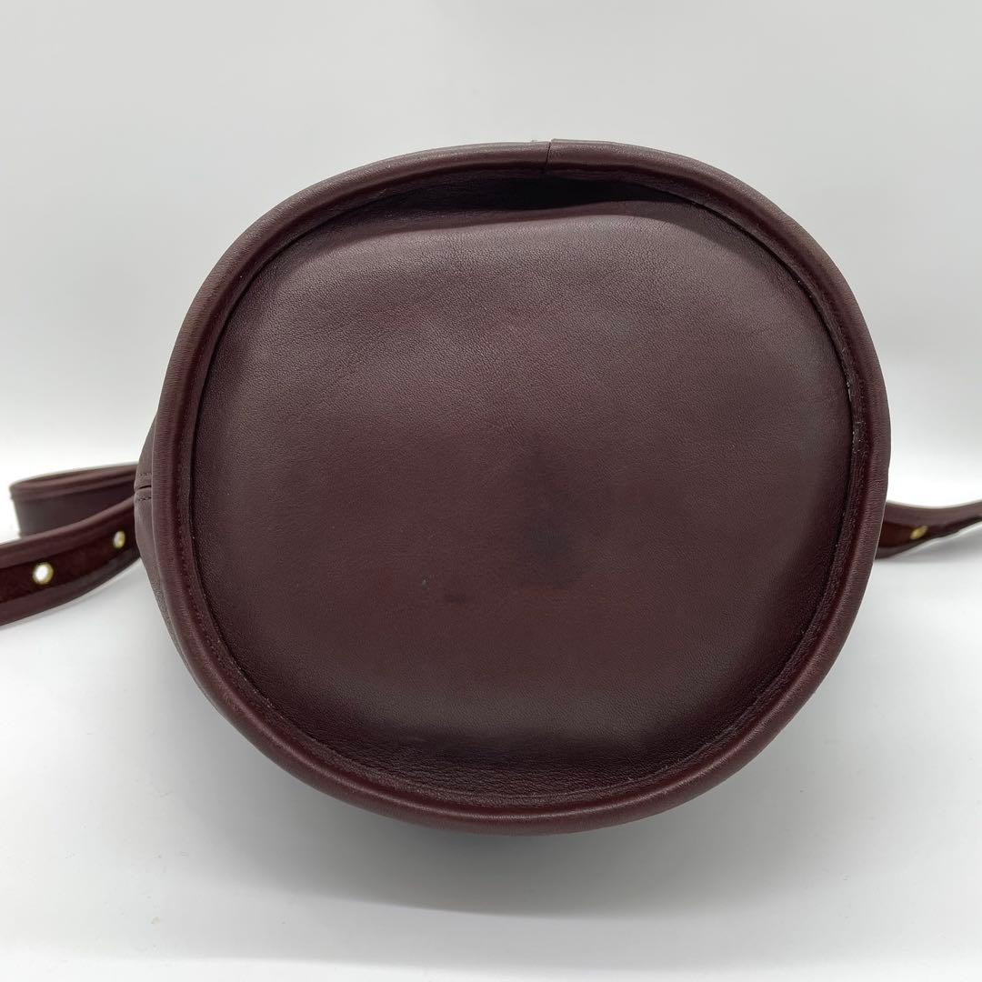 【極美品】オールドコーチ　ショルダーバッグ　バケツ　グラブタンレザー　茶　USA