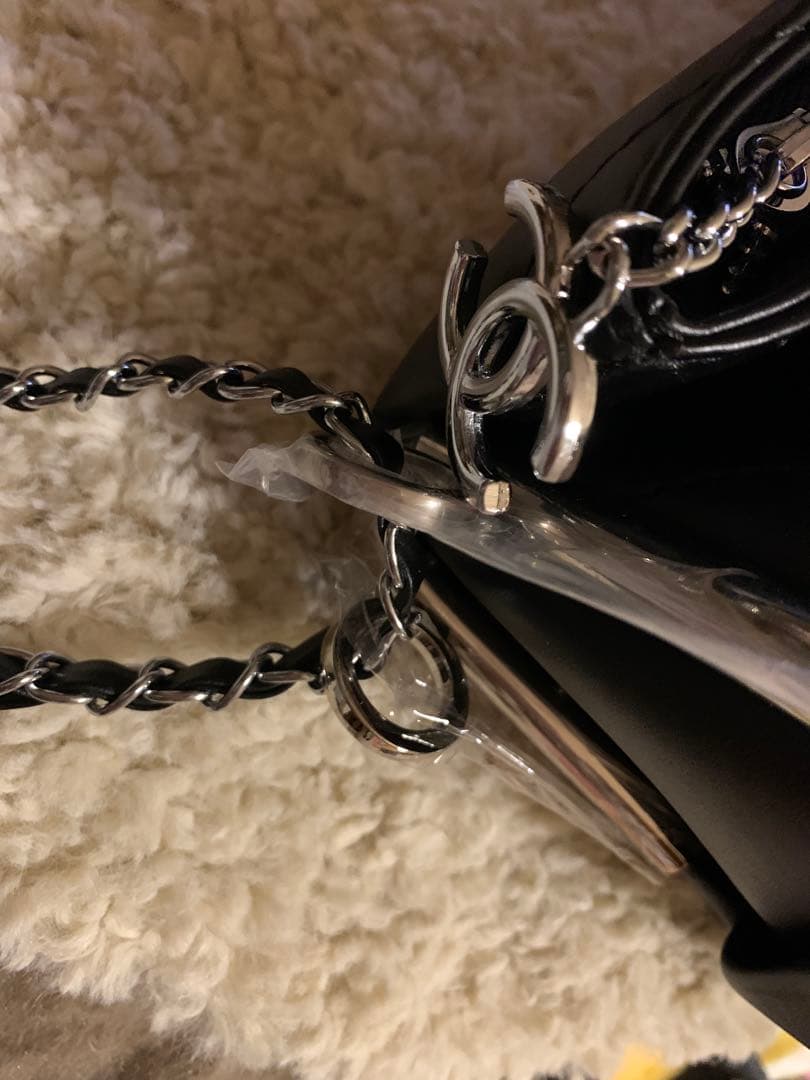 CHANELロゴ シャネルマーク ブラック ショルダーバッグ マトラッセ