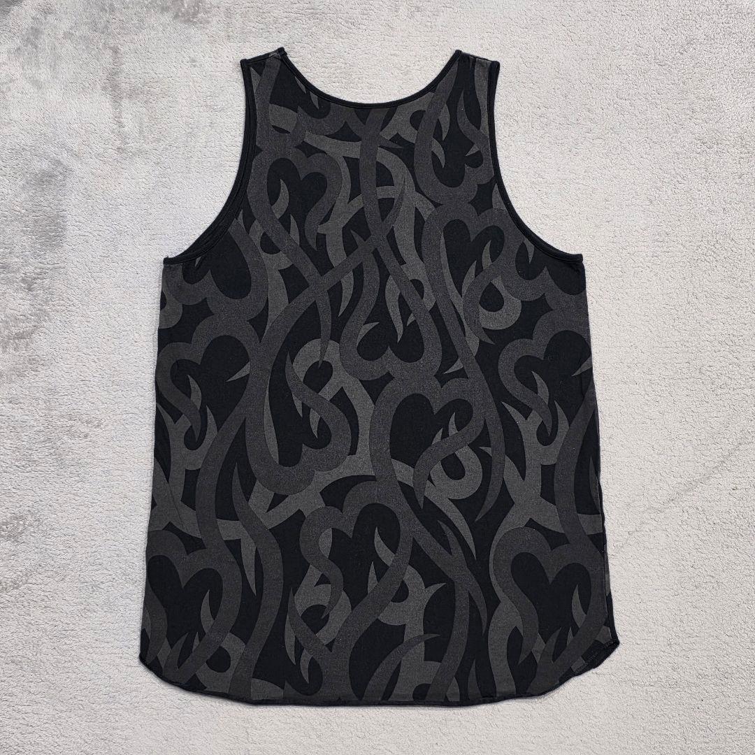 ナンバーナイン　タンクトップ　ハート　トライバル柄　2　ブラック　迷彩　カモ
