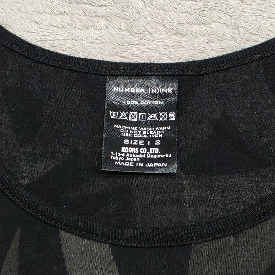 ナンバーナイン　タンクトップ　ハート　トライバル柄　2　ブラック　迷彩　カモ