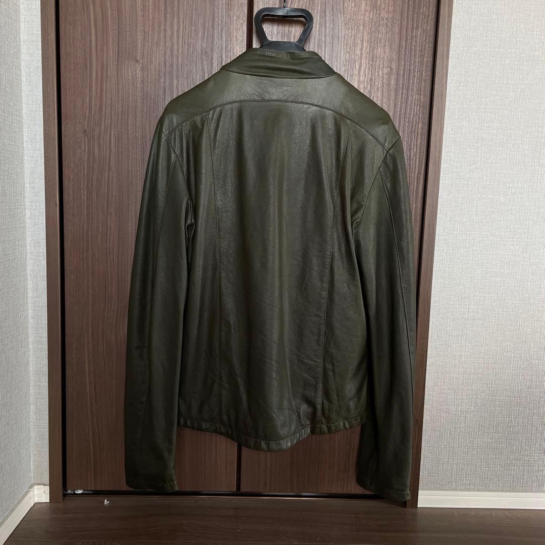 美品 ジョルジオブラット シングルライダース レザージャケット 48