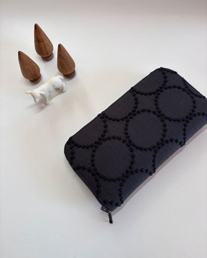 ☆ミナペルホネン☆ラウンドファスナー長財布☆ハンドメイド