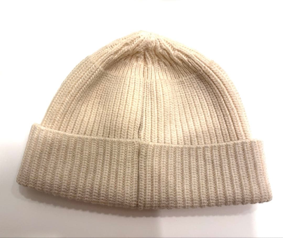 CELINE ロゴ ニット帽 ビーニー ホワイト 白