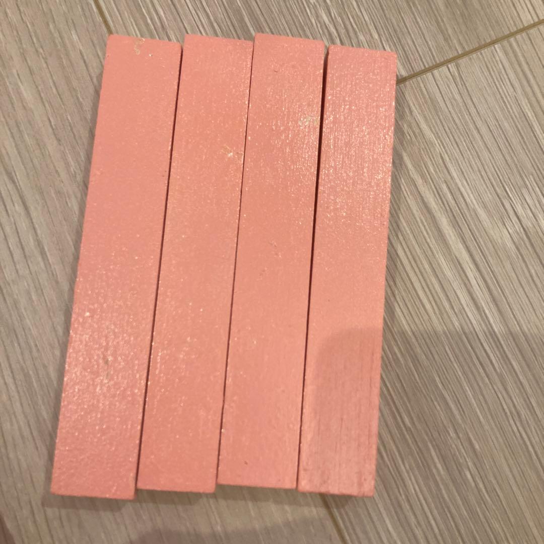 2個セット　ハンドメイド　什器　木製　ディスプレイスタンド　ピンク　マルシェ