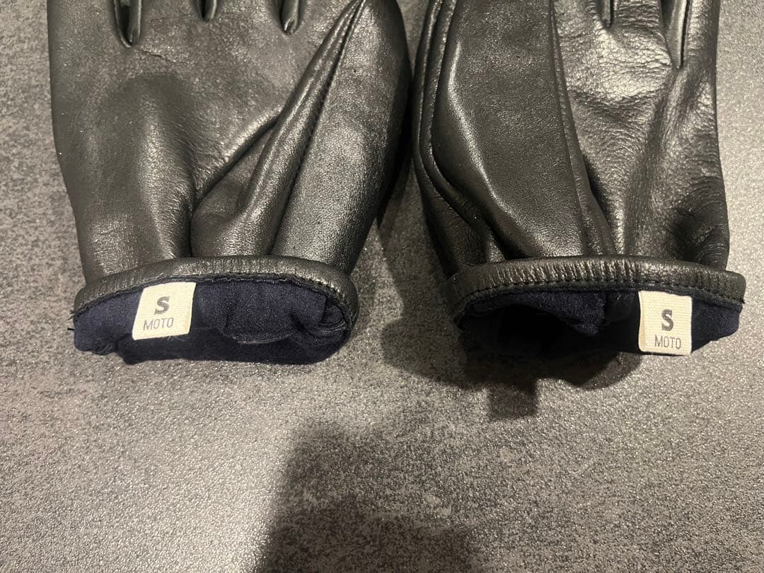 【未使用品】MOTO ホースレザーショートグローブ ウォッシャブルホースレザー