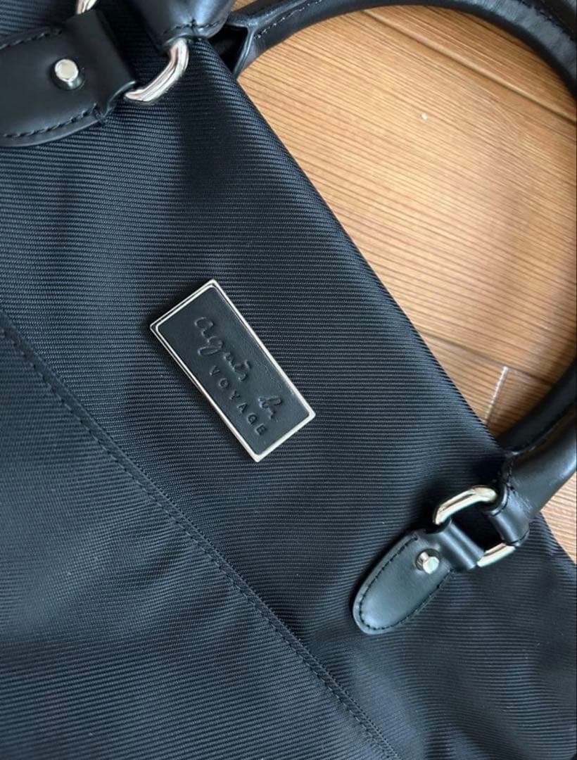 アニエス・ベー　ボストンバッグ　ブラック