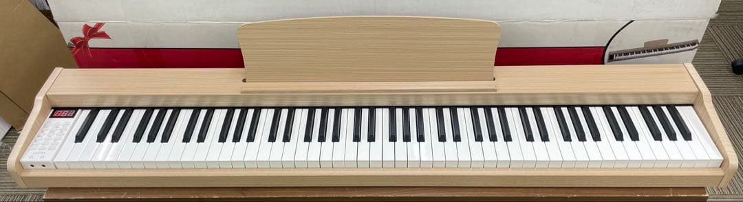 電子ピアノ88鍵盤　給電タイプ　木目調ボディ　オークベージュ